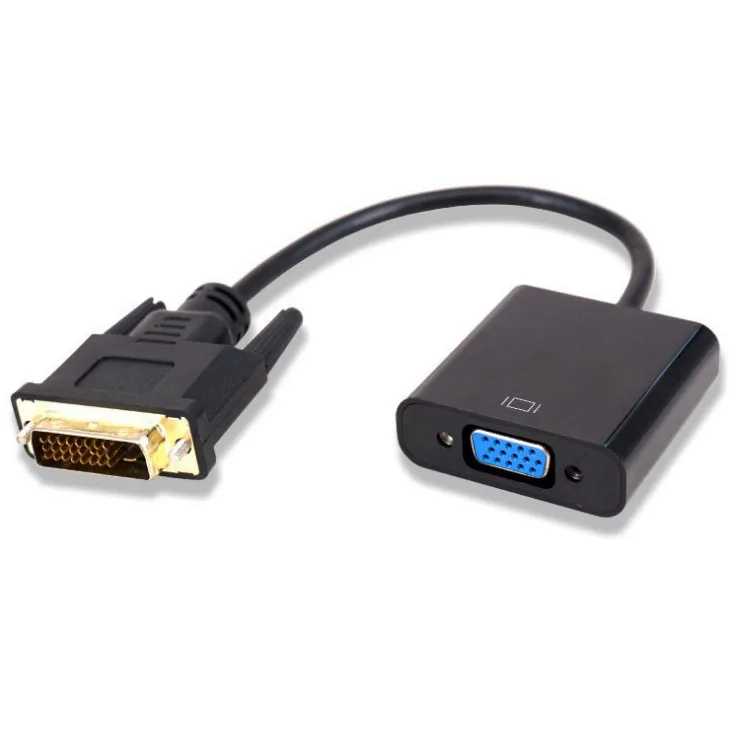 DVI to VGA Adapter 1080p Active DVI-D to VGA Adapter Converter 24+1 Male to Female Adapter