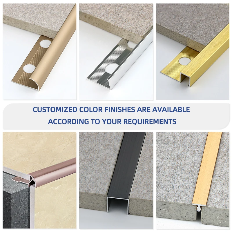 Fast Delivery Aluminium Construction Material Furniture Flexible Decorative Gold Silver T Shape Thin Metal Transition Strips