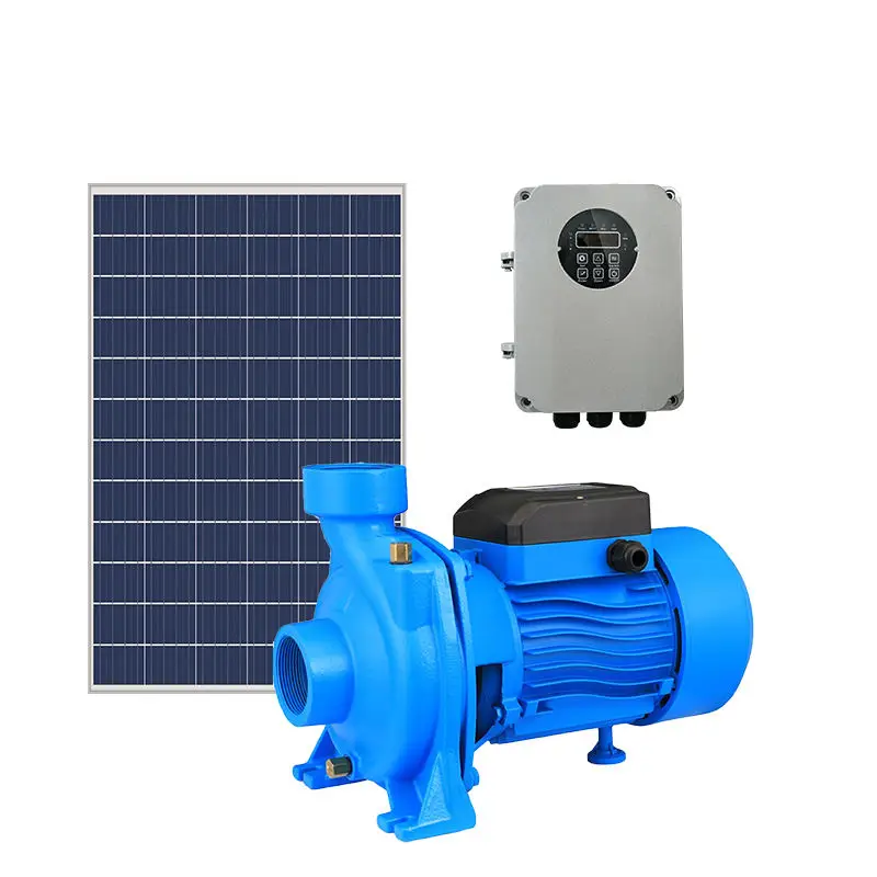 HANDURO 1HP Irrigation Solar Surface Pump 21m3/h Flow Brass Impeller Water Pump 16M Head For River Pools Farm