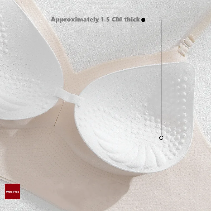 Ladies Wire Free Seamless Jelly Bra Untuk Wanita Removable Pad Cross Back U Shaper Wireless Backless Bra for Women