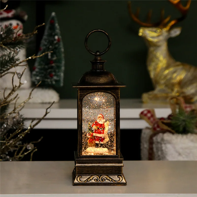2024 The New Listing Factory Wholesale Christmas Decoration Plastic Snow Globe Water Lantern For Festival Gifts