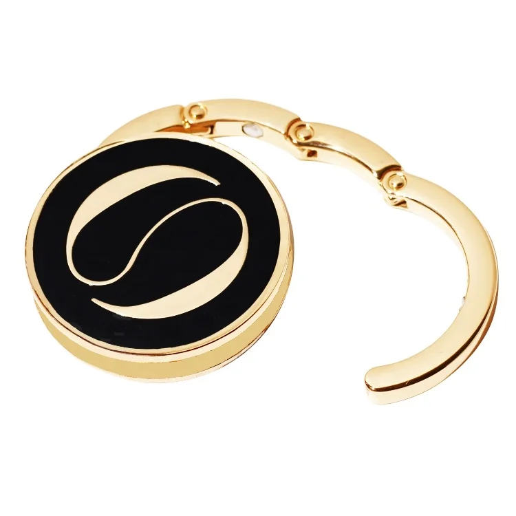 High quality bags hardware making custom enamel logo foldable bags hanger table top backpack hook hanger