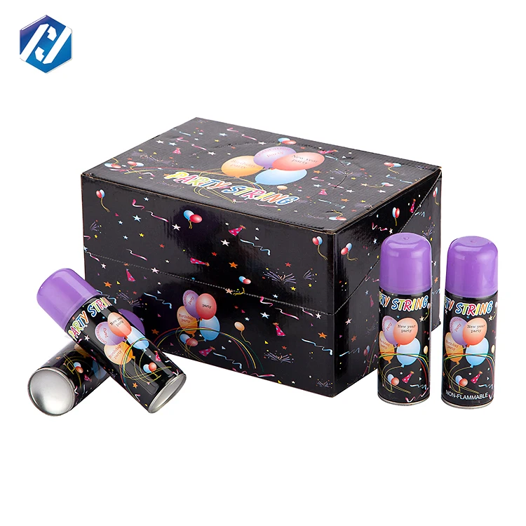 Low price OEM Hot Sale New Product Crazy Ribbon spray  party biodegradable city silly string