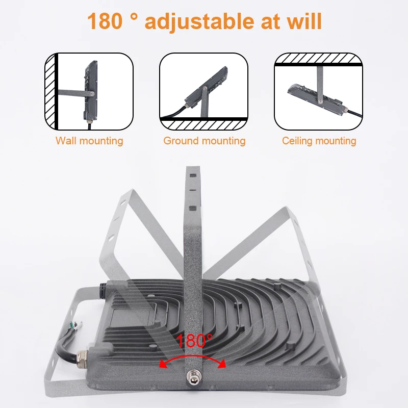 220V LED Floodlight 30W/50W/100W/140W/200W/300W/400W Aluminum SMD Chip CE Certified Cold White 6500K Road Application