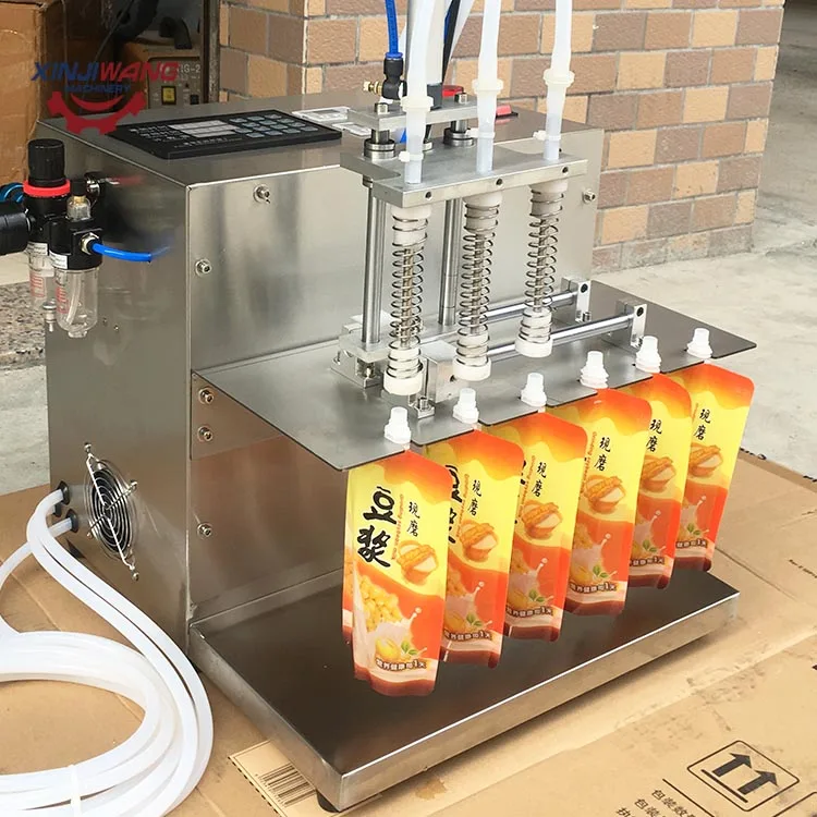 Semi automatic juice bag pouch sachet filing liquid packing machine with low cost