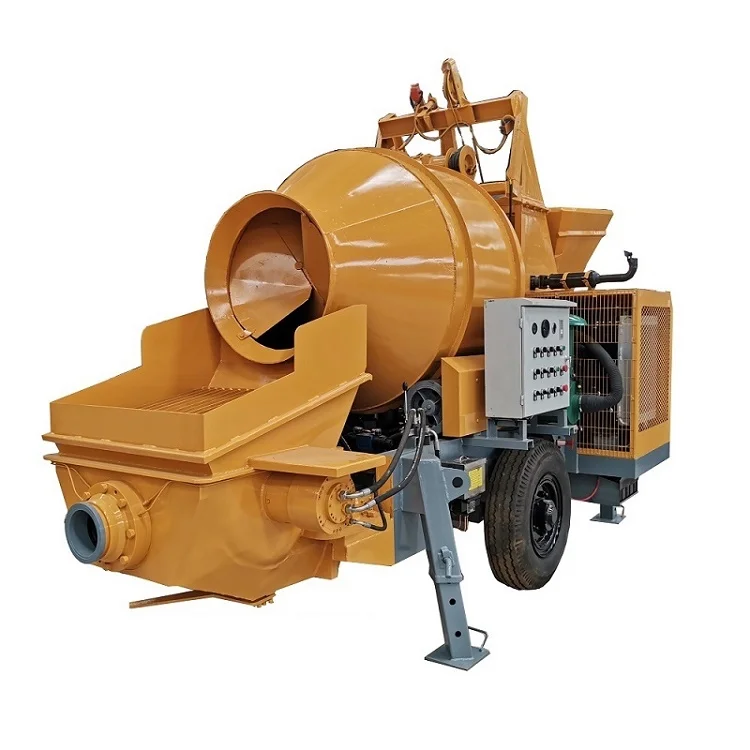 trailer mounted concrete mixer portable concrete pump diesel concrete mixing pump supplier