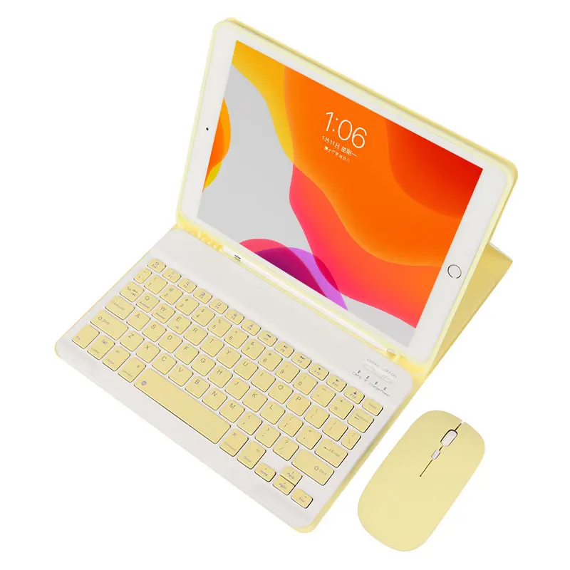 Magic Pink Trackpad Keyboard Case For Ipad Pro 10.2 12.9 2021 11 8 Mini 6 2 9.7 2015 1St Gen With Mouse Swivel