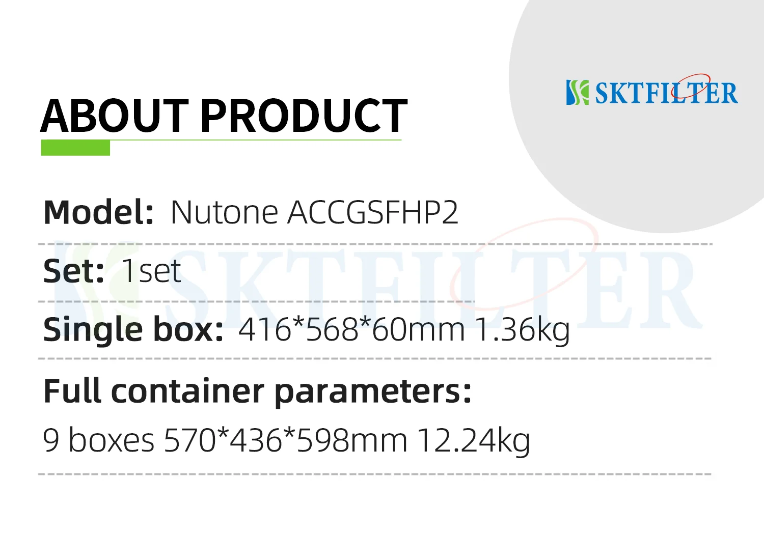 Replacement Filter Kit ACCGSFHP2 Air Purifiers for Broan/Nutone HF 1.0/2.0/3.0/3.1 HR 2.5/2.6 Air Cleaner