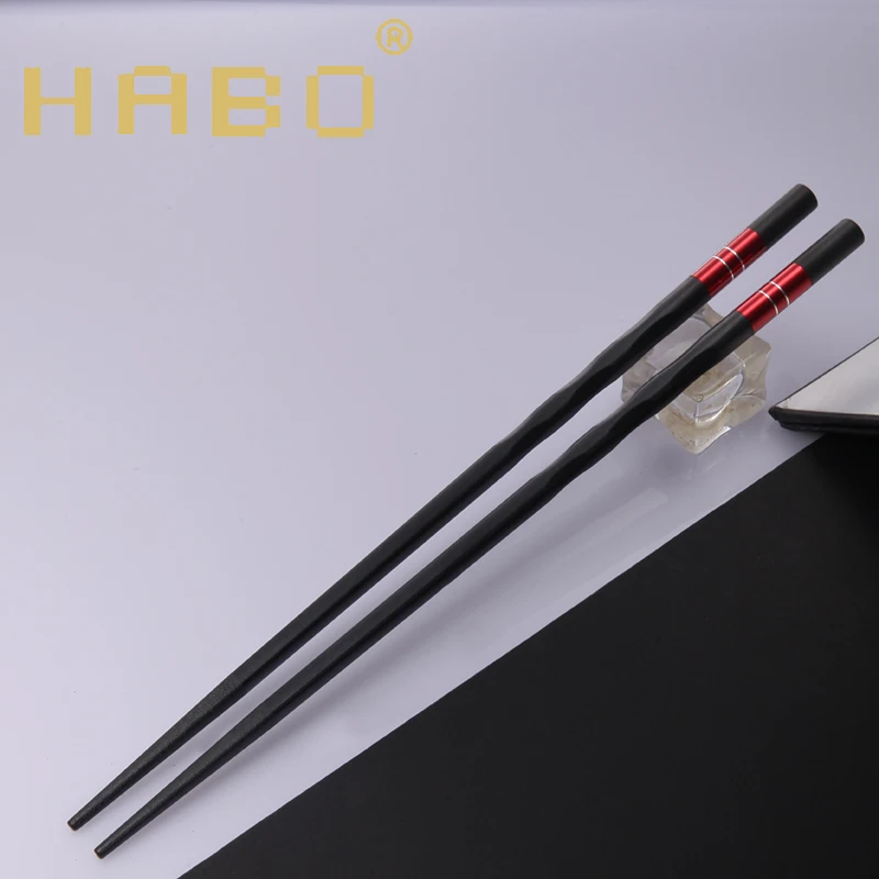 HABO hotel houseware antibacterial anti-mould fiberglass luxuriant easy to clean 2021 new ripple ring chopstick for gift box SGS