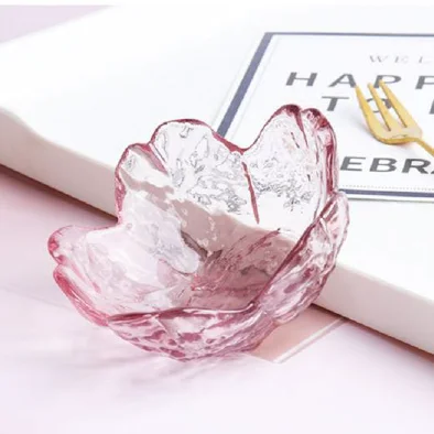 Вишневое золото инкрустация декоративное сливовое мороженое фруктовая Посуда Кухонная тарелка для салата мини-блюдо стеклянная чаша