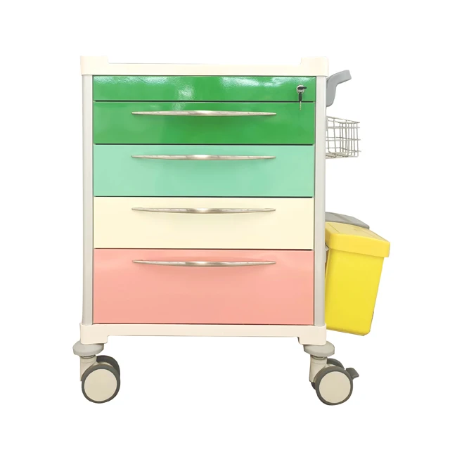 ABS Waterproof Hospital&Clinic Patient Medication Equipment Medical Medicine Trolley Cart Carro de Medicina