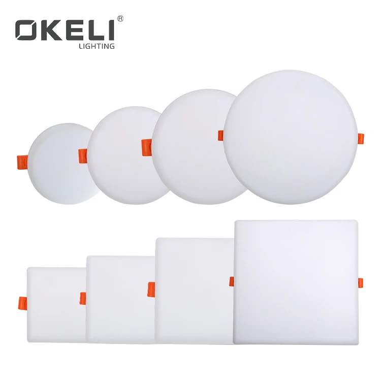 OKELI Manufacturer Price bis IP20 SMD Round Square Recessed Mounted Frameless LED Backlit Panel Light