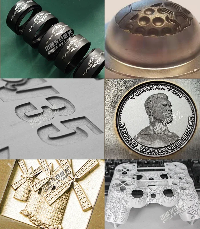 3d fiber laser engraving machine for steel brass embossing die trophy relief fiber laser marking machine