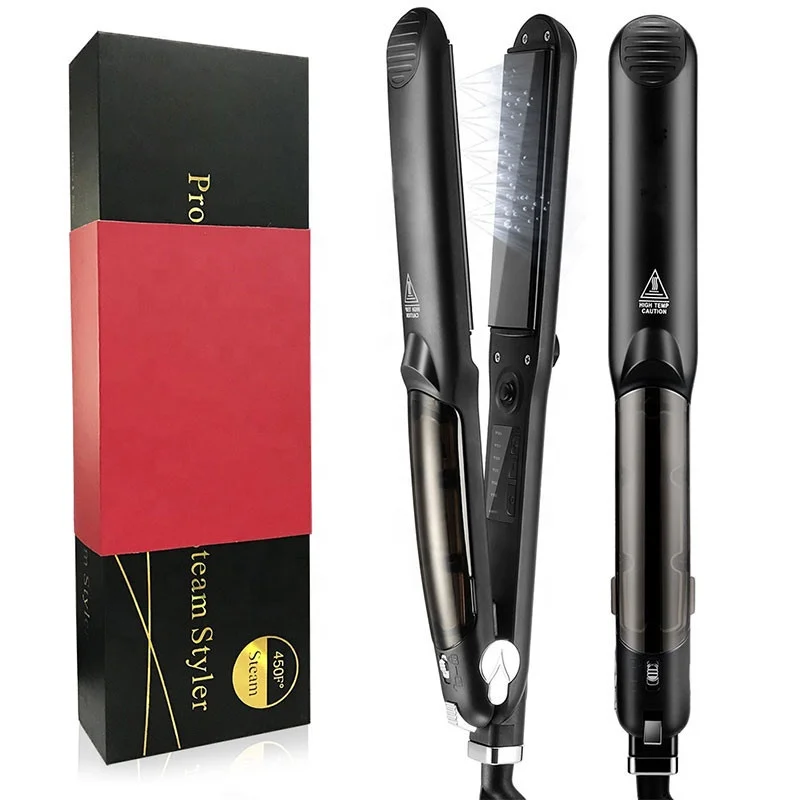 Professional Salon Wet & Dry Express Styler Flat Iron Steam Straightener