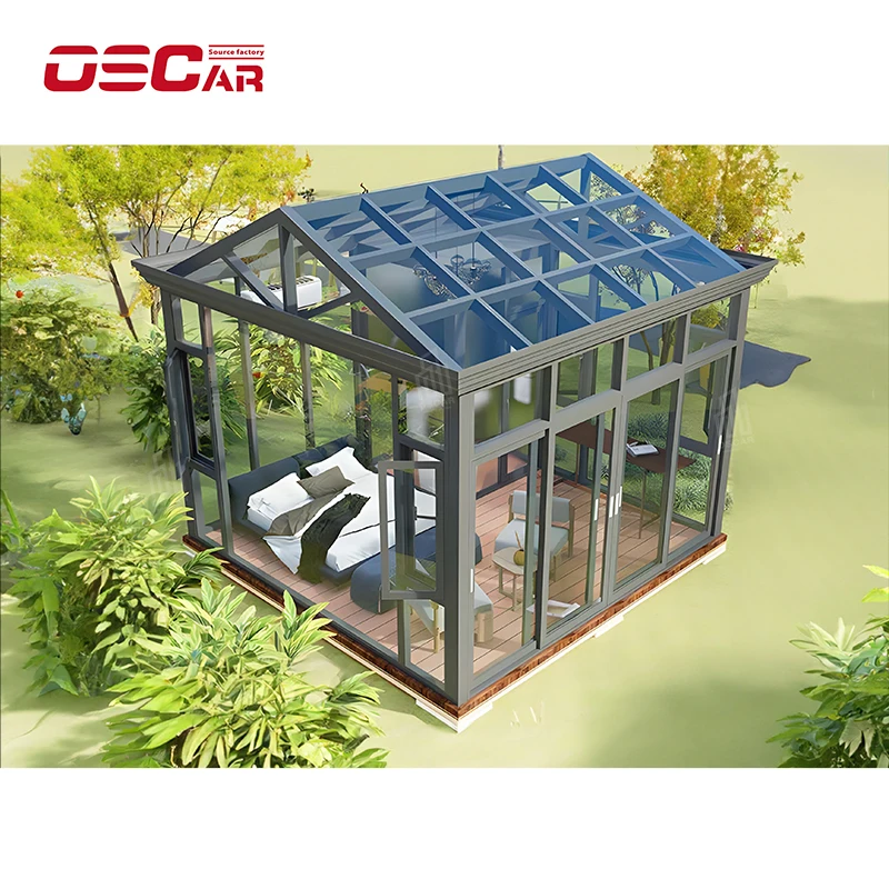 Aluminum Alloy Sunroom Factory Direct Sales Customize Any Size and Style for Home Garden Balcony Terrace Outdoor Living