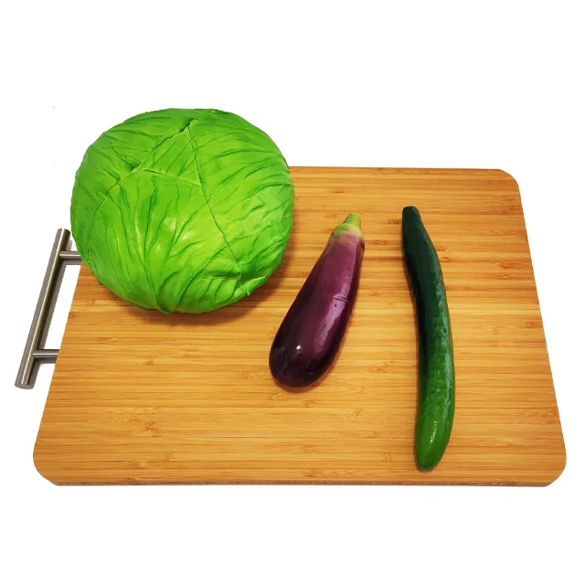 Addreen Bamboo Kitchen Double Sided Stainless Steel Chopping Board Blocks Wood Antibacterial Cutting Board With Handle