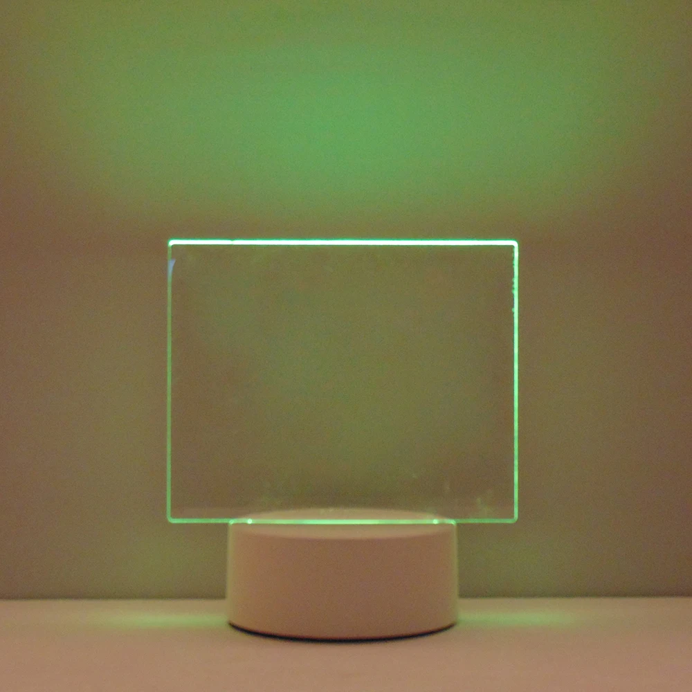 Amazom Hot Sale Free sample DIY Effect Acrylic 3d Decoration Led Illusion Lamp with pen Creative Message Board Night Light