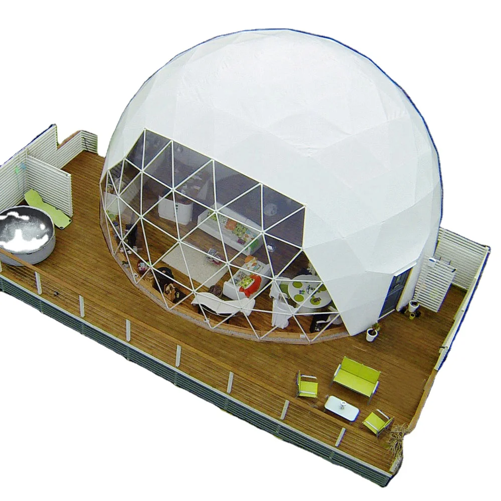8 10 m diameter igloo geometric steel shelter structure hotel luxury house Outdoor geo round glamping dome tent