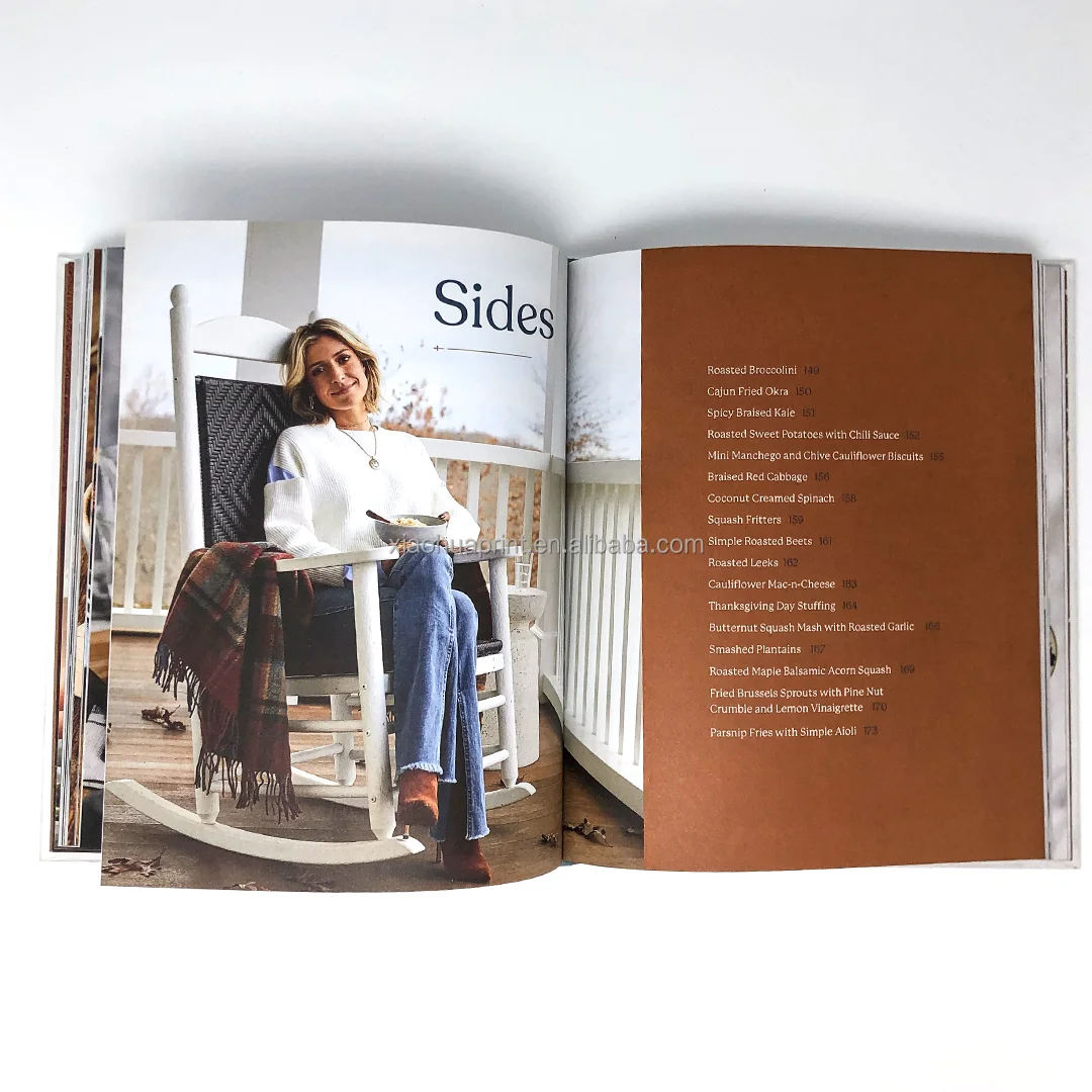 Factory Notebook Journal Cookbook Board Soft Hard Cover Custom Hardcover Book Printing For Food