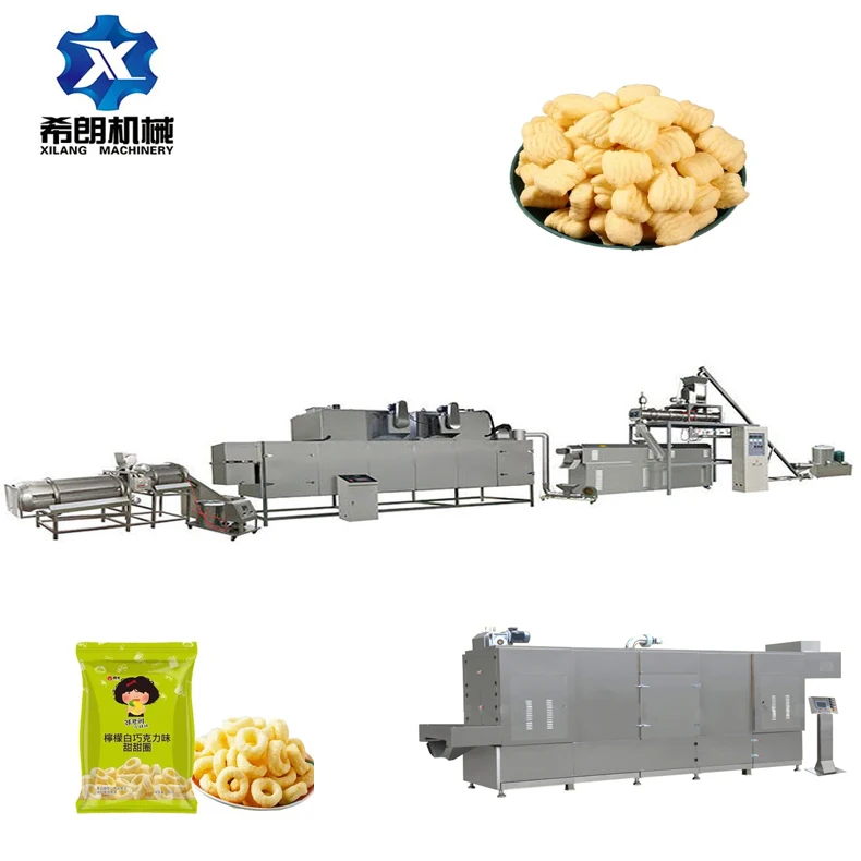 Automatic Corn Puff Cheese Ball Snack Food Making Machine Puffed Maize Popping Snacks Production Line