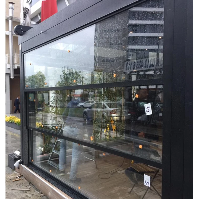 Hihaus custom intelligent electric house aluminium vertical sliding glass guillotine window