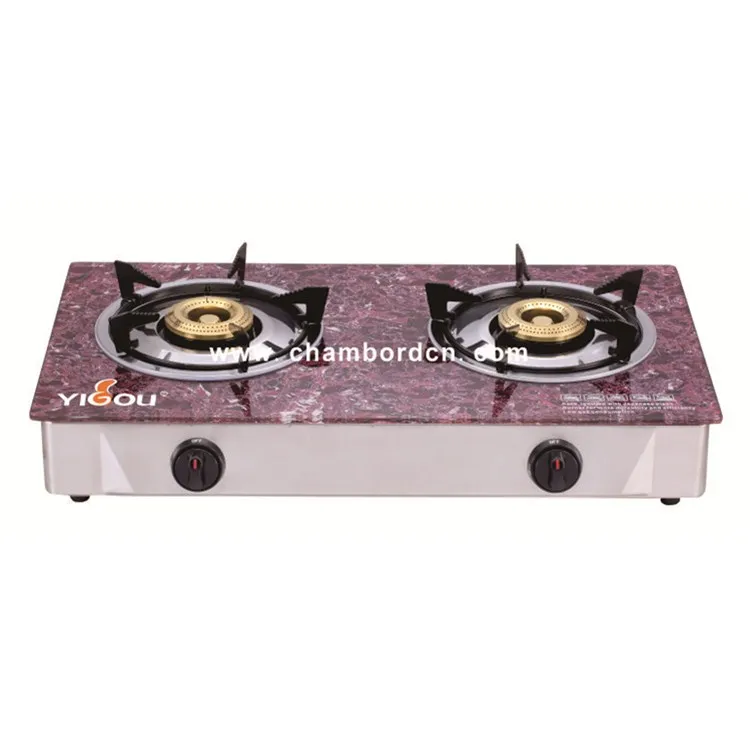 
Foshan factory supply home appliances portable kitchen glass 2 burner table gas cooktops 