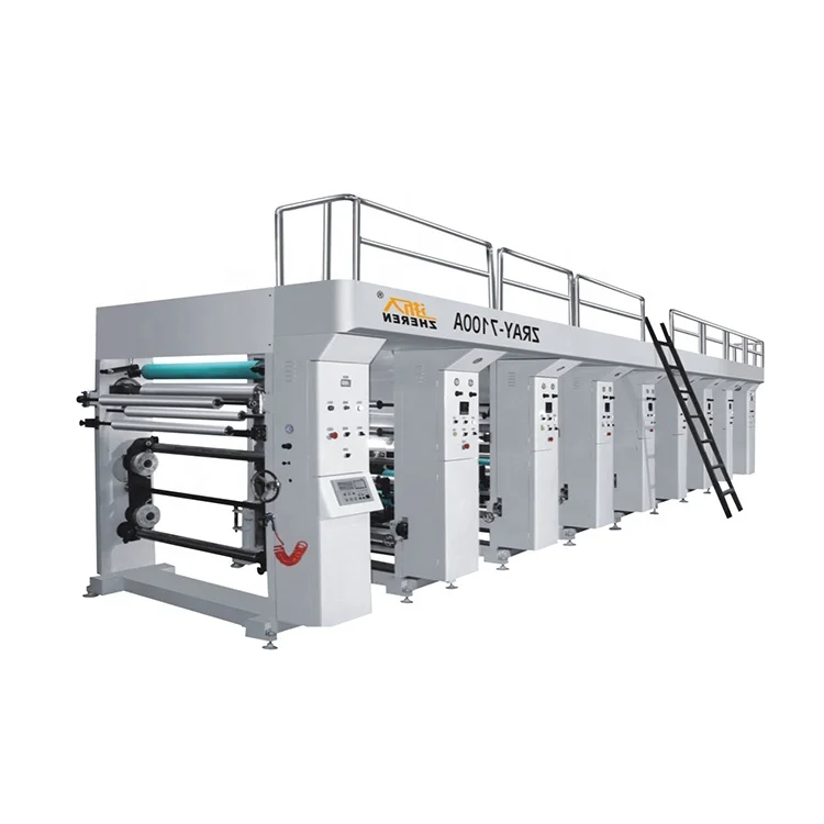 ZRAY-A  Automatic plastic bag film aluminum foil  flexo rotogravure printing machine