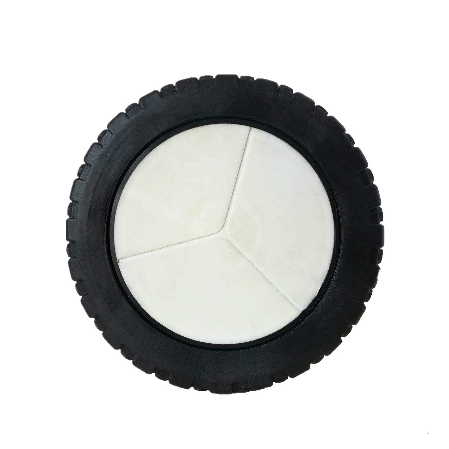 Plastic wheel 7 inch pvc lawn mower wheels, power tiller wheel