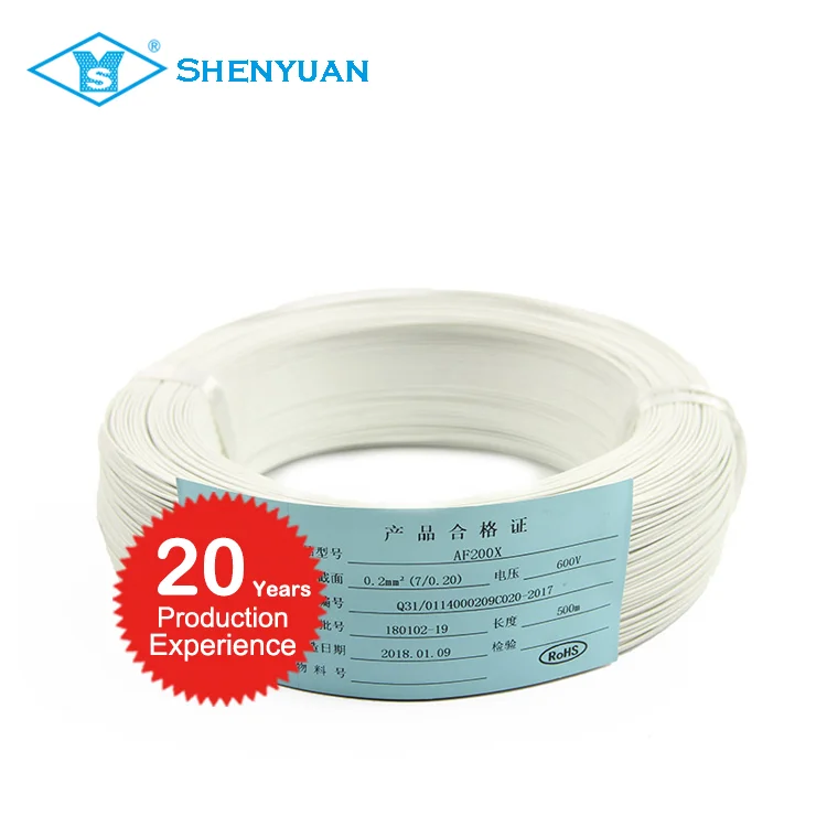 0.2mm 0.5mm 1 sq mm solid FEP single core wire cable