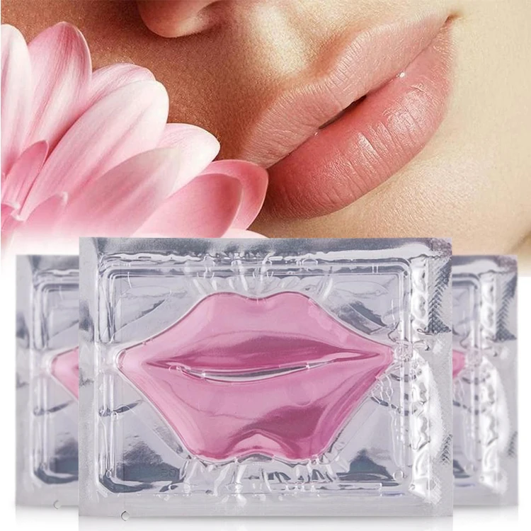 OEM Lips Care Crystal Patch Masks Sheet Rebranding Cosmetics Wholesale White 24K Gold Pink Hydrogel Collagen Lip Mask