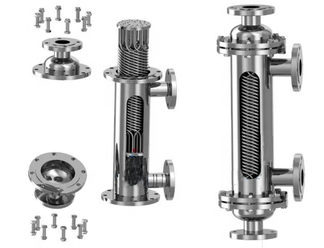 Supply Gas Condensing Equipment After Chemical Kettle Recovery Spiral Wound Tube Condenser