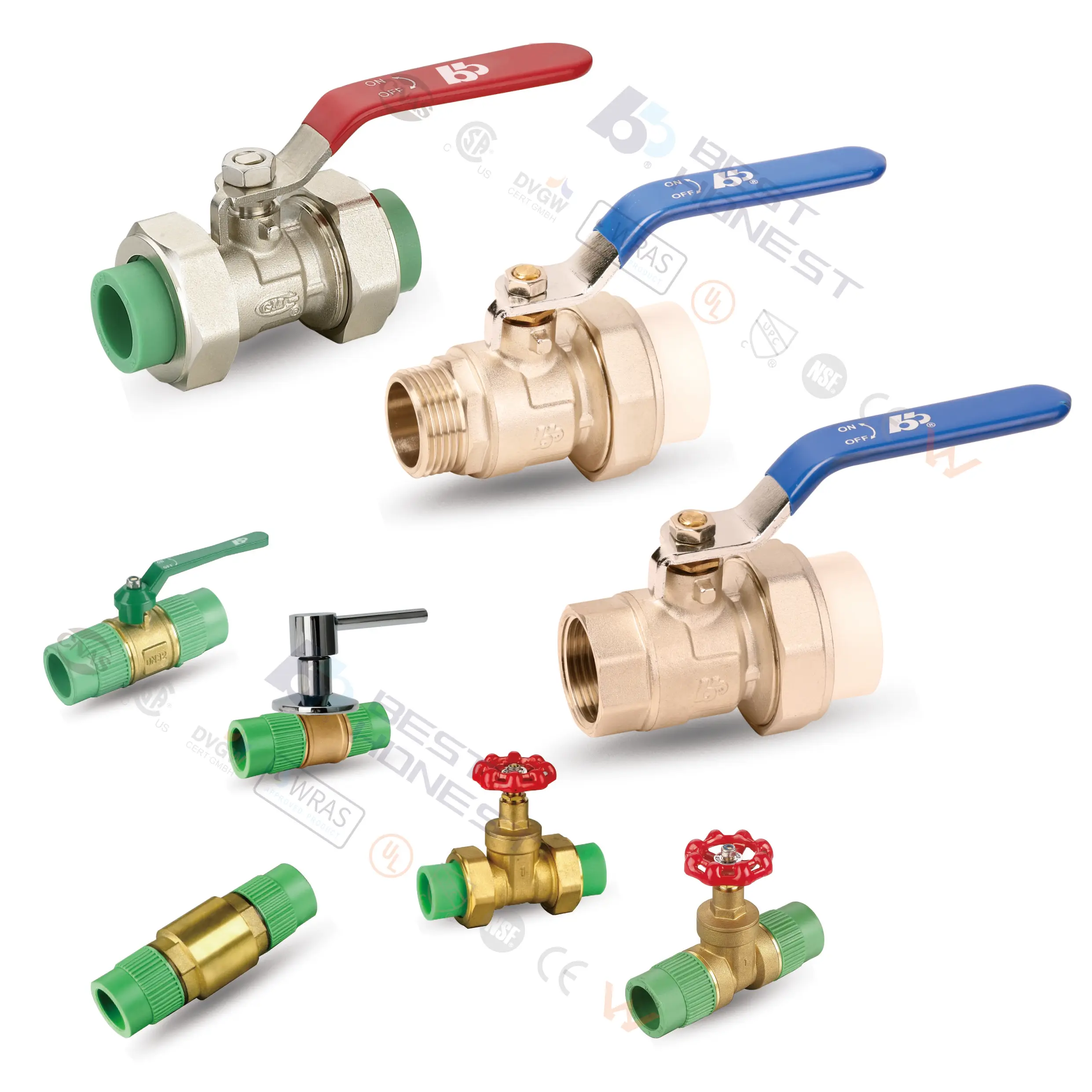 PPR BRASS BALL VALVE CONCEAL VALVE ZINC ALLOY HANDLE WITH CHROME PLATING