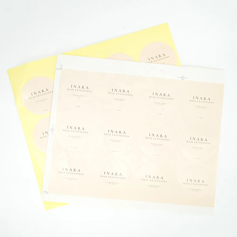Custom Wholesale Circle Stickers Roll Waterproof Round Vinyl Sticker Product Logo Label Printing