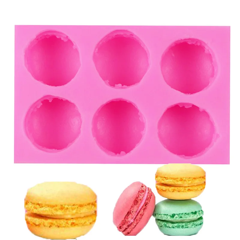 6 Dimensional Macaron Burger Silicone Mold Fondant Chocolate Cake Decoration Mold Baking Pastry Cake Tool Baking Tray Mold