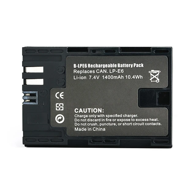 LP-E6 LP E6 Rechargeable Battery Pack Camera Batteries Compatible with Canon EOS 5D Mark II III IV 5DS 5DS R 6D 60D 6D Mark II