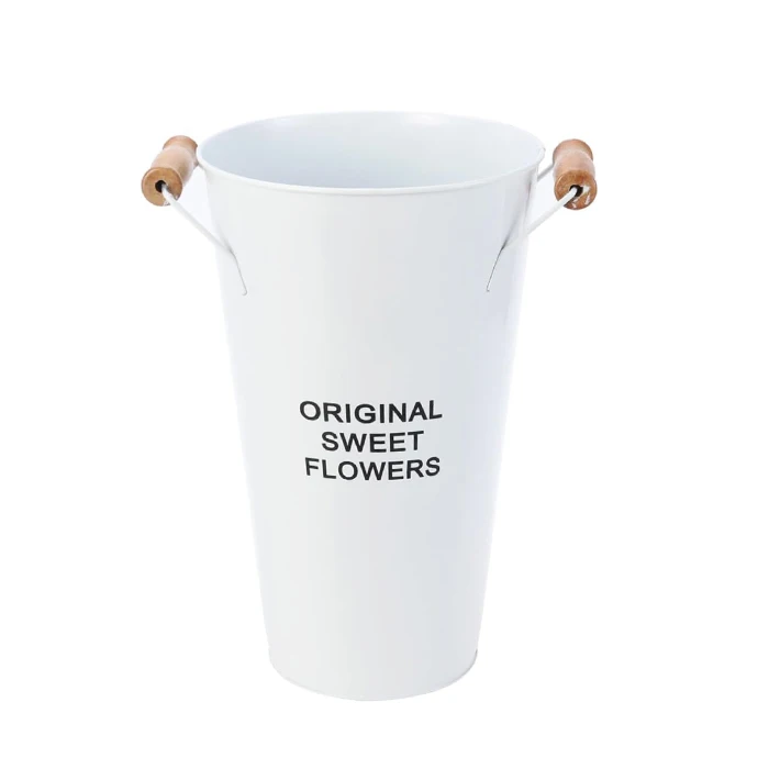 Artificial outdoor plants table decor plants outdoor white flower buckets metal planters for flower shop