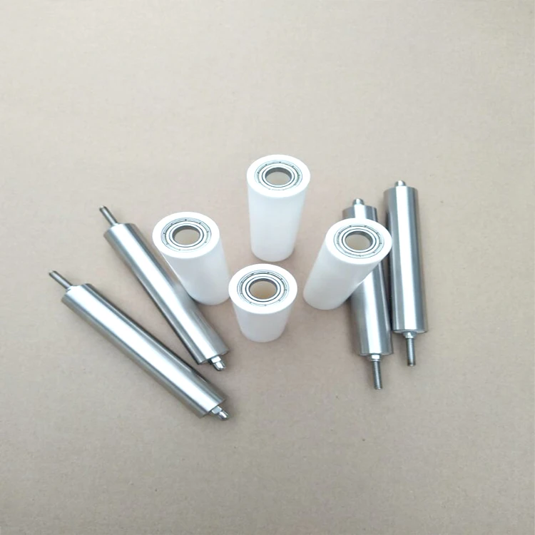 White POM Plastic  Roller With Wire Guide