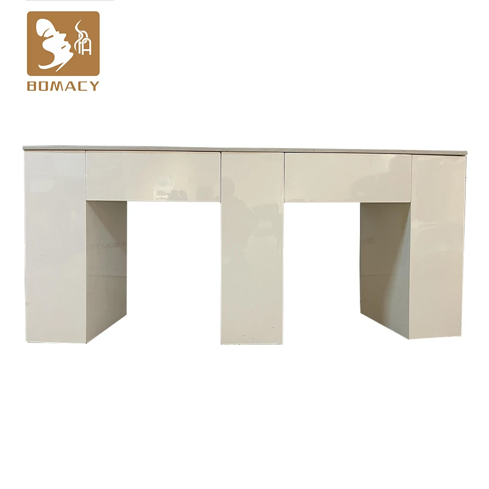 Station with fan bar portable furniture marble top chairs sets manicure saloon tech desk light luxury Nails Tables