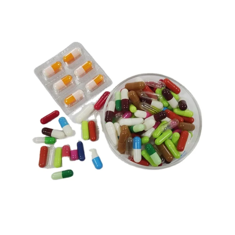 Hpmc gastric solubility hard capsuled customization vegetarian vegetables capsules empty 00 blue clear
