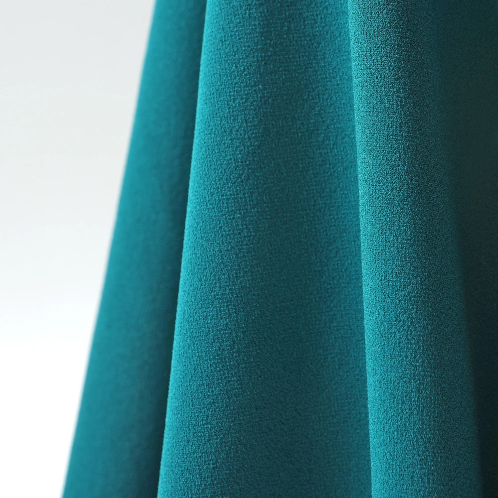 Factory Direct Cheap Price Scuba Techno Crepe Polyester Good Droop Stretch Plain Dyed Moss Crepe Fabric for Dress Coat