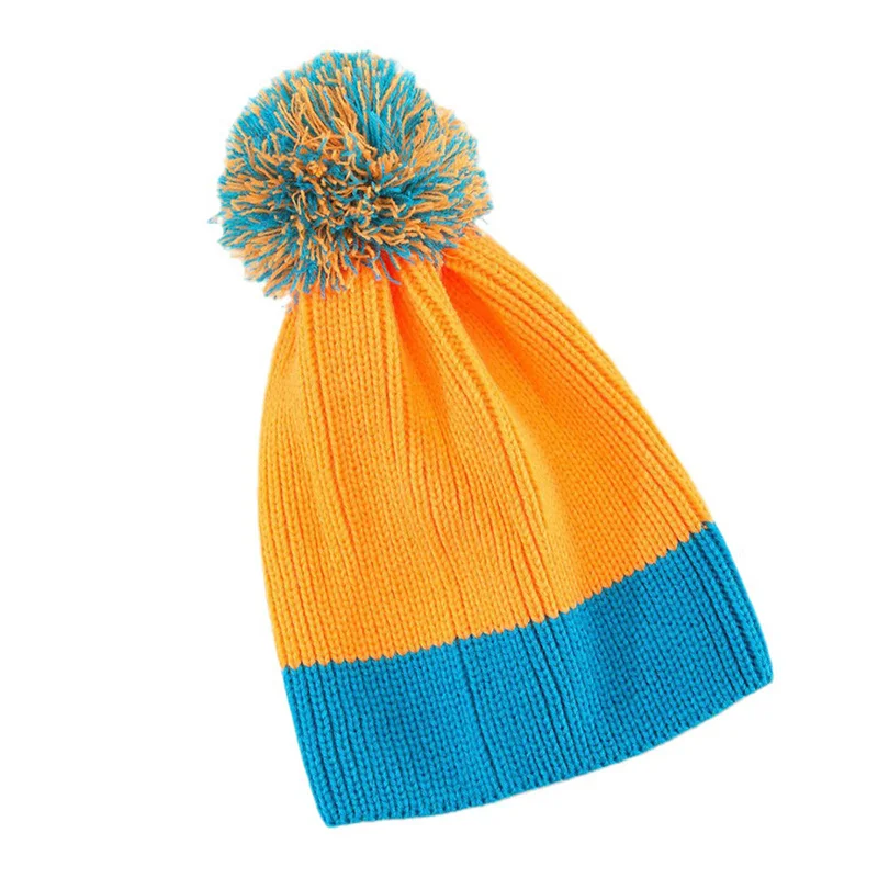 Women Pom Pom Hat Unisex Warm Winter Sport Beanie Outdoor Custom Skull Ribbed Knit Ski Cap