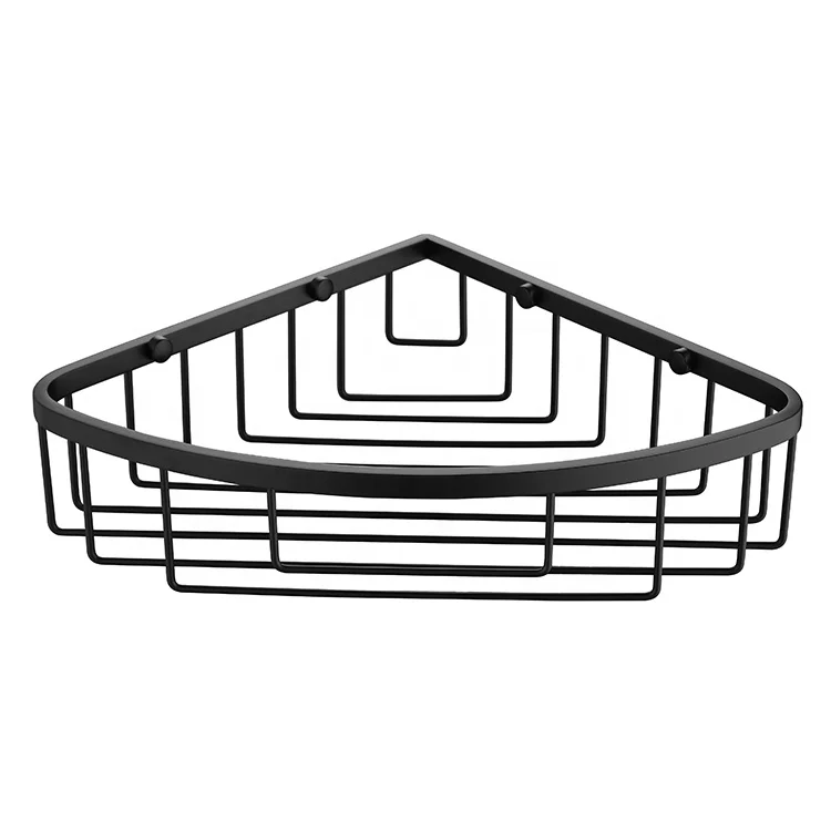 2021 Triangle shelf net basket double layer hot selling corner shelves multipurpose bathroom basket