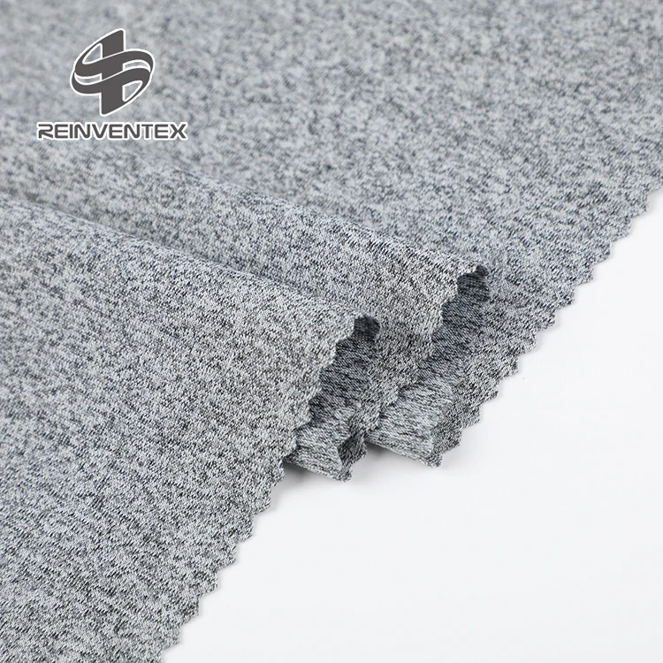 
1095 Wholesale leggings underwear knit light heather stretch grey cationic spandex fabric polyester 