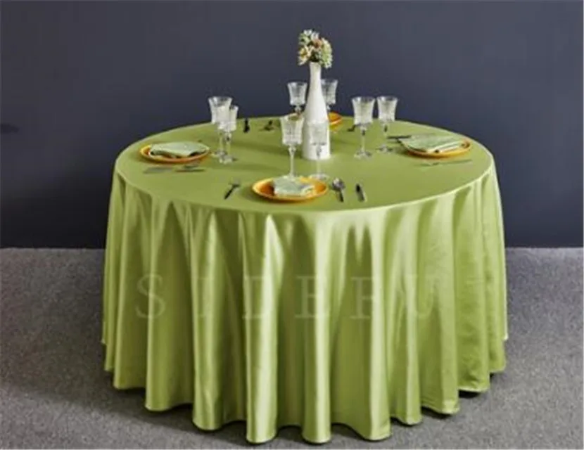 Factory Wholesale Hotel Polyester Damask Round Wedding Table Cloth
