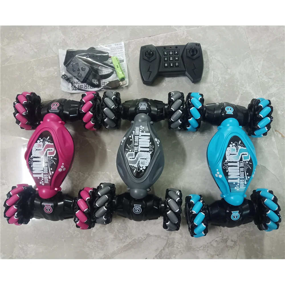 3 Colors Gesture Sensing Control 4WD RC Twist Stunt Car Rotation 360 Remote Control Vehicle Car Toy For Kids