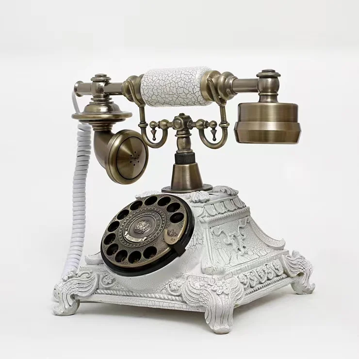Fast delivery White antique Style Wedding Audio Guest Book Phone