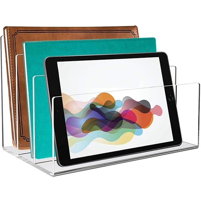 Office legal size poly folder stationery organizer plastic acrylic box files