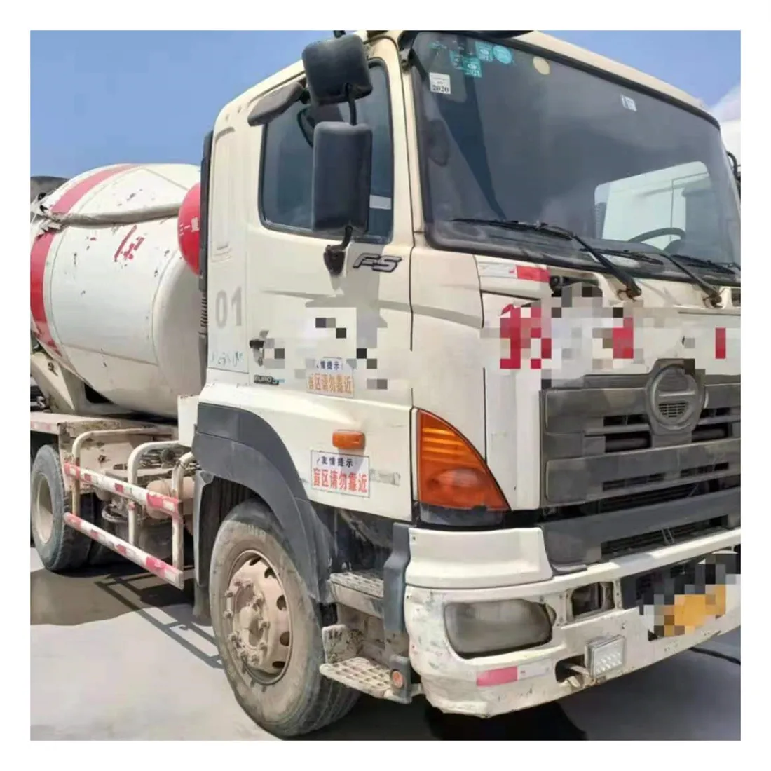 Used hino 700 cheap mixer truck, second hand concrete mixer truck japan hino 700