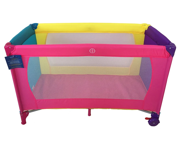 
baby plastic playpen bed pink portable cradle cribs play yard cot bed kids playpen fence bassinet travel cot 