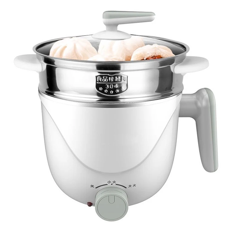 Electric mini household cooking pot portable double layer egg steamer mini hot pot